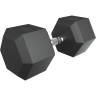Гантель гексагональная UNIX FIT 37,5 кг обрезиненная DBHEX37_5x2